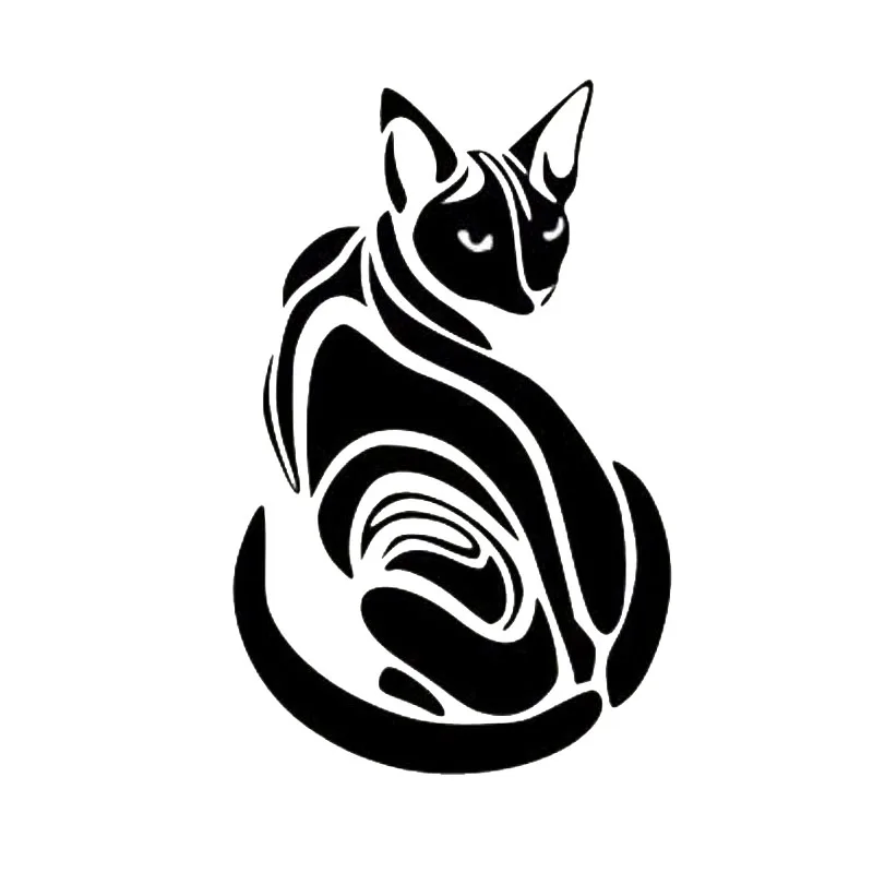 

10*15.8CM Sphynx Cat Animal Pattern Car Sticker Motorcycle Decorative Car Accessories C6-1921