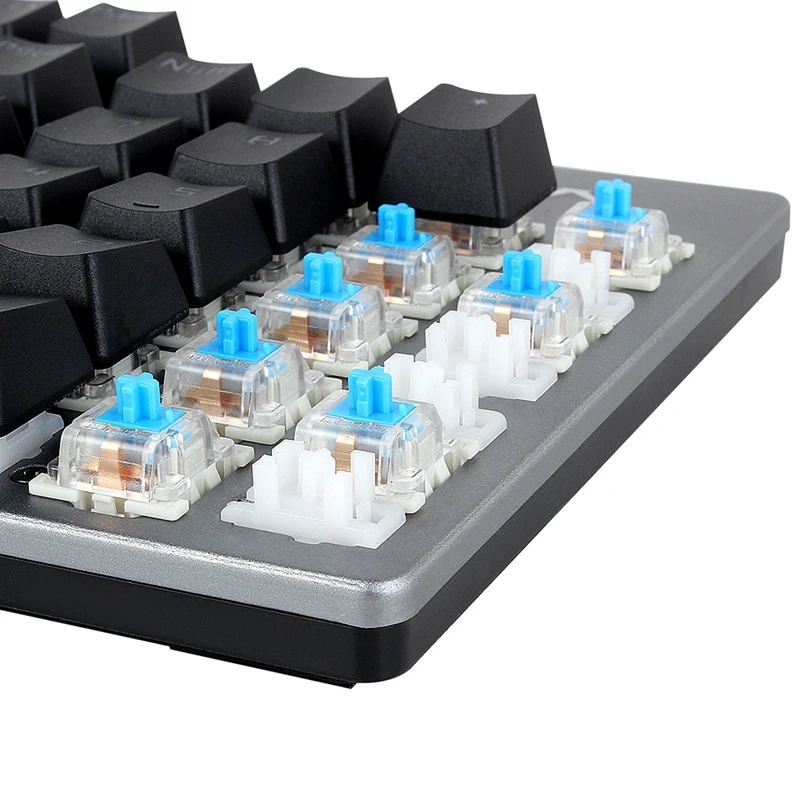 Игровая механическая клавиатура синий красный черный переключатель 104key Anti-ghosting led/Mix с подсветкой USB Проводная клавиатура для геймера ПК ноутбука