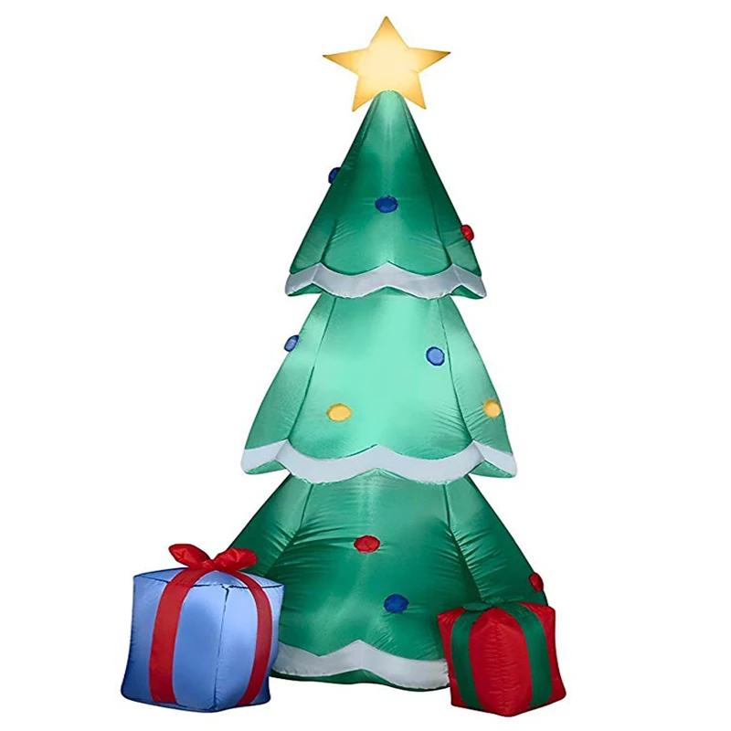 

1.6M Giant Inflatable Christmas Tree with Led Lighted Birthday Wedding New Year Party Props X'mas Outdoor Decorations Ornaments