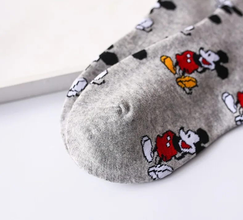 Корейский стиль calcetines Микки Мода Новинка милый мультфильм мышь Sox четыре сезона дикий забавные Женские носочки хлопок Sokke