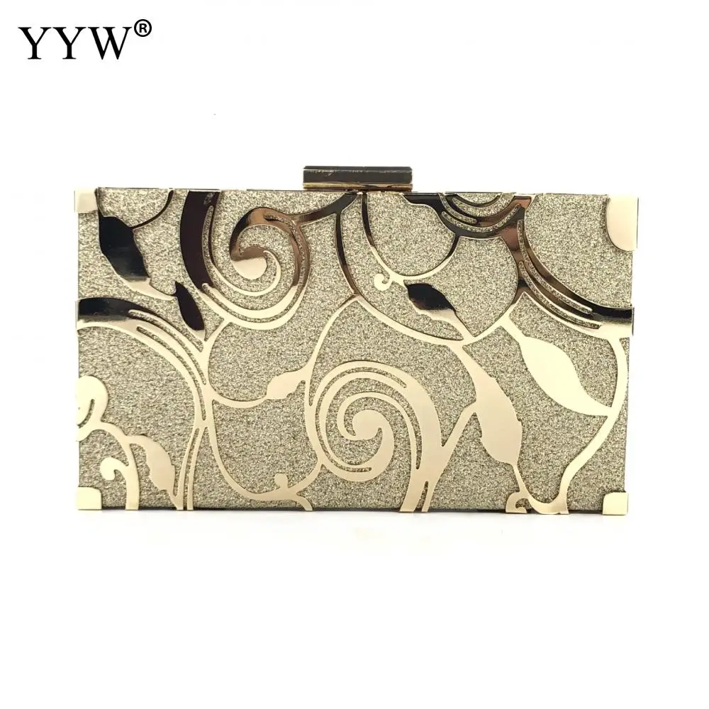 Elegant Hollow Metal Flower Evening Clutch Bags For Women 2019 Party Wedding Clutches Purse