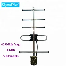 Rf yagi антенна cdma Yagi 5 единиц 10DBI 433 МГц антенна наружная Yagi антенна с кабелем 30 см