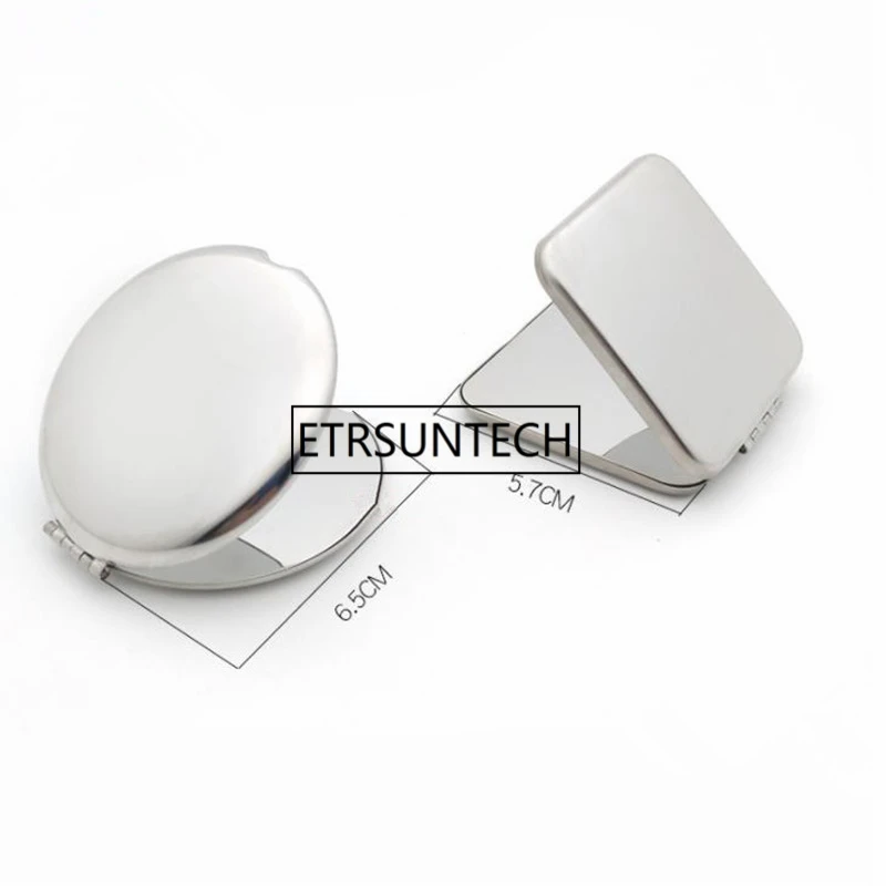 Square round Compact Mirror Silver Blank Pocket Magnifying Cosmetic Makeup Wedding Favors Gift F1490 | Красота и здоровье