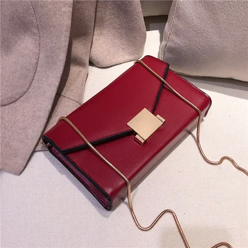 

Elegant Female Flap Square bag 2019 Fashion New Quality PU Leather Women's Designer Handbag Lock Chain Shoulder Messenger Bags
