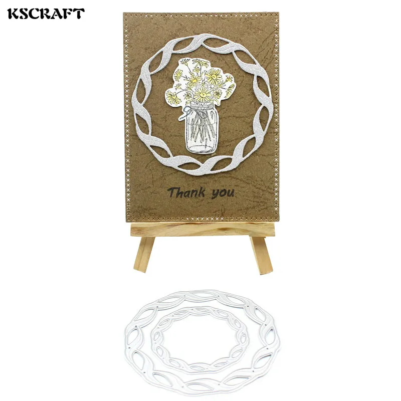 

KSCRAFT Wreath Metal Cutting Dies Stencils for DIY Scrapbooking/photo album Decorative Embossing DIY Paper Cards