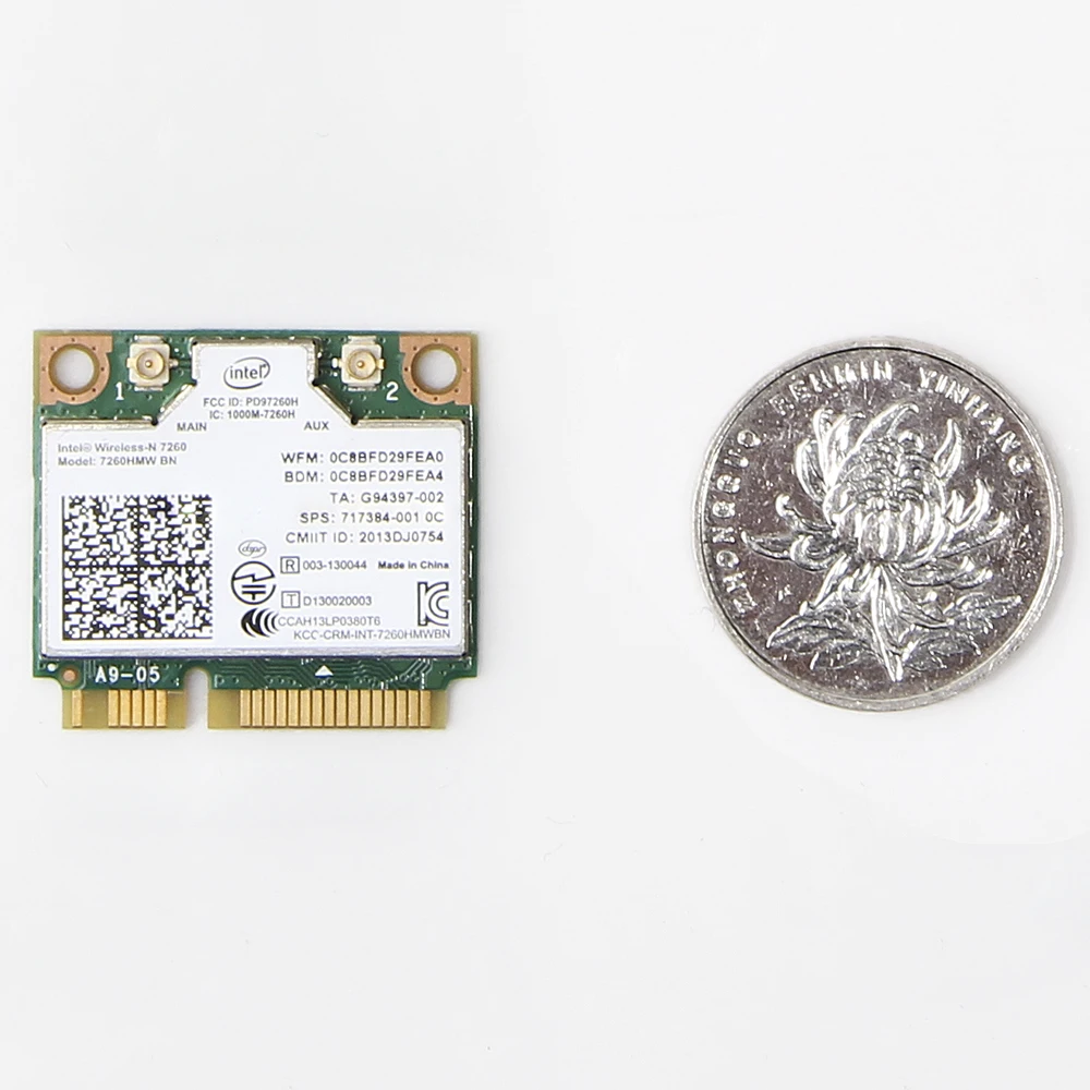 Беспроводная сеть PCI E карта для Intel 7260 7260HMW BN 802.11bgn 300 Мбит/с Wifi + Bluetooth 4 0 Мини Wlan