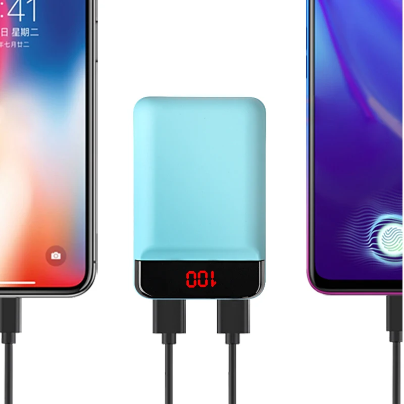 Портативный внешний мини аккумулятор с 2 мя USB портами 12000 мАч|Внешние