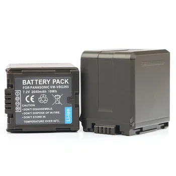 

LANFULANG 2-Pack VW-VBG260 VBG260 Battery Camera Batteries for Panasonic AG-HMC150 HDC-HS250 HDC-TM700 HDC-SD707 HDC-TM300