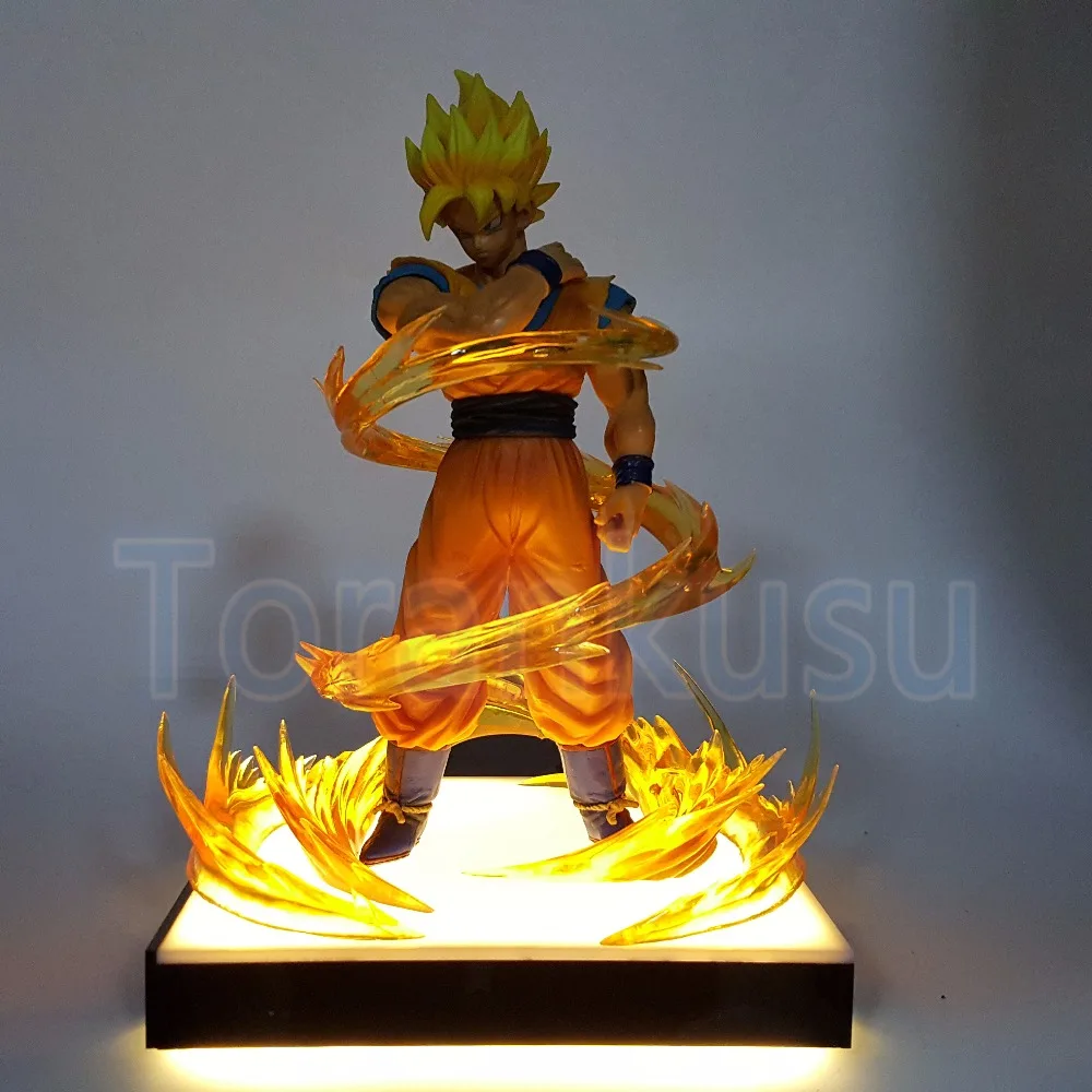 Dragon Ball Z фигурку Сон Гоку ROS LED Освещение База DIY Дисплей модель игрушки Dragon Ball Супер Saiyan Гохан кукла diy129