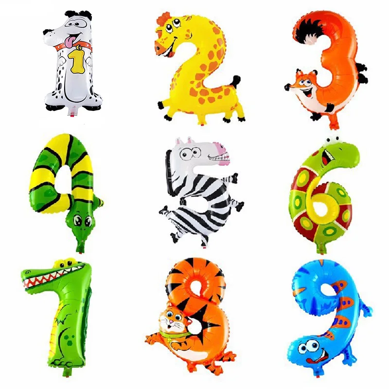 WEIGAO Jungle Party Decoration Lion Tiger Foil Balloons Disposable Tableware Paper Plate Cup Napkin Safari Zoo Party Supplies