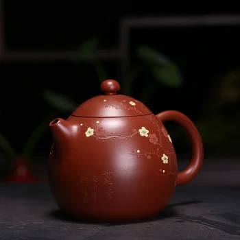 

260ML Coloured drawing teapot pattern plum kettle dahongpao yixing drinkware suit tieguanyin black tea