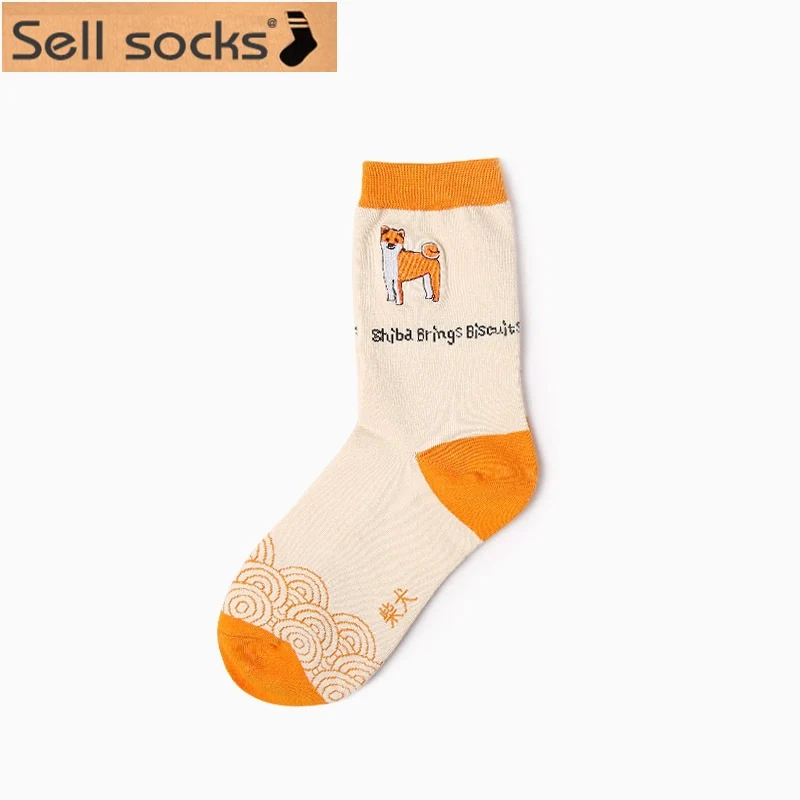 winter new Japanese Harajuku animal cartoon creative embroidery dog Husky Poodle women socks short sock fashion EUR35-42 winter new Japanese Harajuku animal cartoon creative embroidery dog Husky Poodle women socks short sock fashion EUR35-42