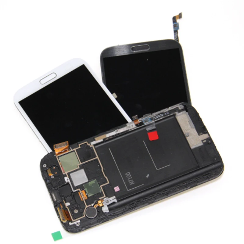 Для samsung Galaxy Note 2 Note2 II N7100 N7105 ЖК дисплей дигитайзер сенсорный экран с рамкой