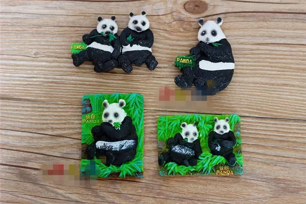 Chinese Panda Bear Tourist Souvenir Fridge Magnet - 1
