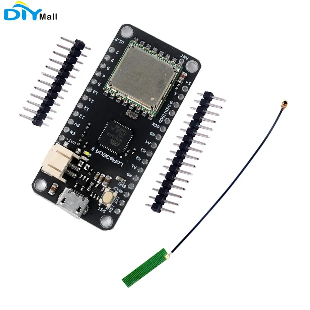 DIYmall LoRa32u4 II Lora Development Board Module LiPo Atmega328 SX1276 HPD13 868 MHz with Antenna | Электроника