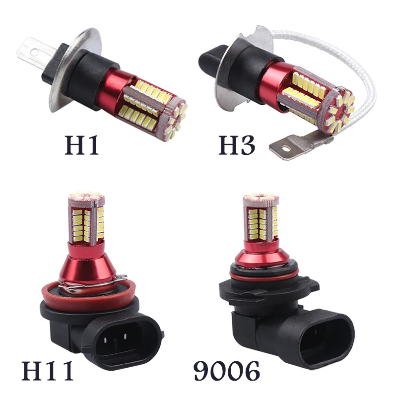 1 шт. H1 H3 H11 светодиодный лампы 3014 HB4/9006 противотуманный свет LED DRL Яркий