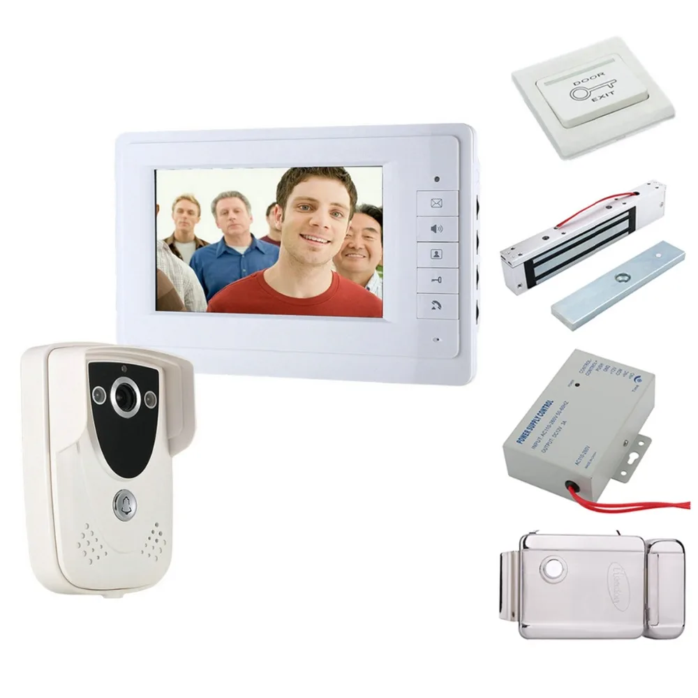 

Home Set 7" TFT Color Video door phone Intercom Doorbell System Kit IR Camera doorphone monitor Speakerphone intercom Night