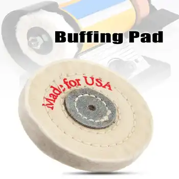 

1Pcs 75x10mm White Round Shape Buffing Pad Cotton Cloth Wool Clean Polishing Buffing Bonnet Pad