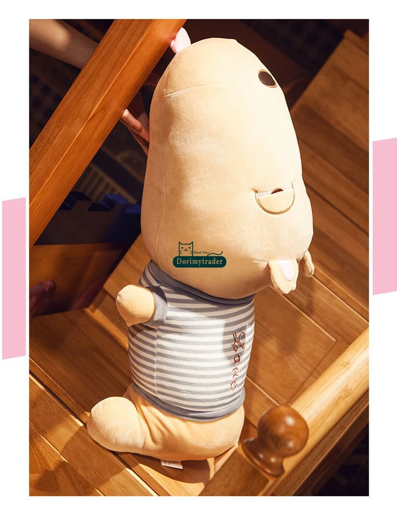 Dorimytrader cuddly cartoon dog plush toy stuffed soft animals dogs pillow anime doll present for kids and adult 37inch 95cm DY61772 (8)