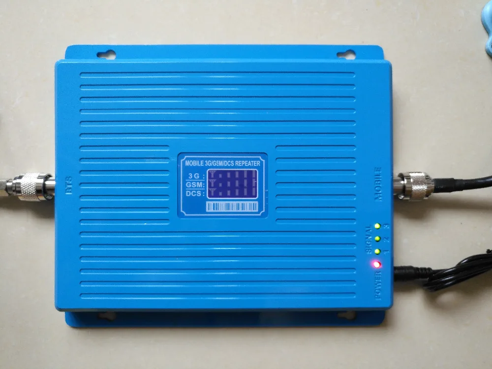 

LCD Display Tri-Band Booster GSM 900 DCS 1800MHZ 3G 2100MHZ Cellphone Mobile Phone Signal Amplifier Cell Phone Repeater