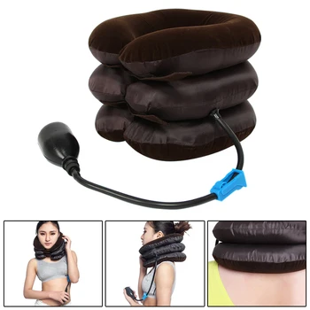 

1PC Neck Care Velvet Air Bag Tractor Cervical Neck Vertebra Traction Brace Neck Massager Neck Relax Braces Supports @VF 2018