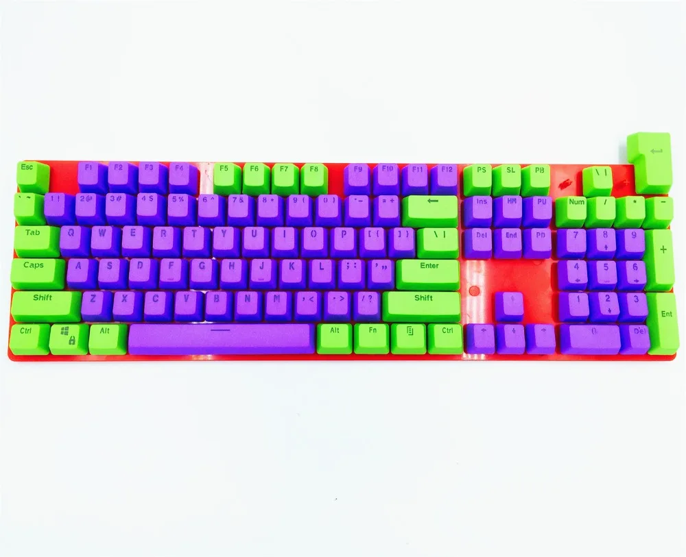 104 клавиш EVA фиолетовый PBT с подсветкой колпачки для ключей ANSI макет OEM профиль для Cherry MX игровая механическая клавиатура