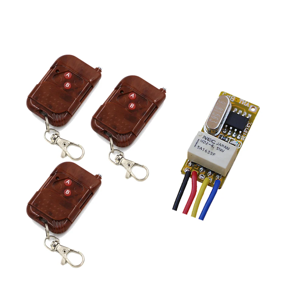 

New DC3.5V-12V Mini Relay Receiver Remote Control Switches DC3.7V 4.5V 6V 7.4V 9V 12V NO COM NC Micro Wireless LED Power Switch