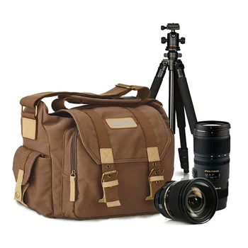

Camera Shoulder Bags DSLR Canvas Camera Backpack Outdoor Photo Video Travel Camera Protective Cases for Canon Nikon Sony Pentax