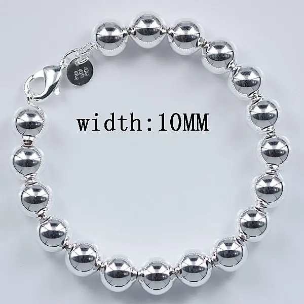 

fashion jewelry, 925 Sterling Silver Jewelry10mm Hollow ball Bracelets&bracelet, jewelry, B101