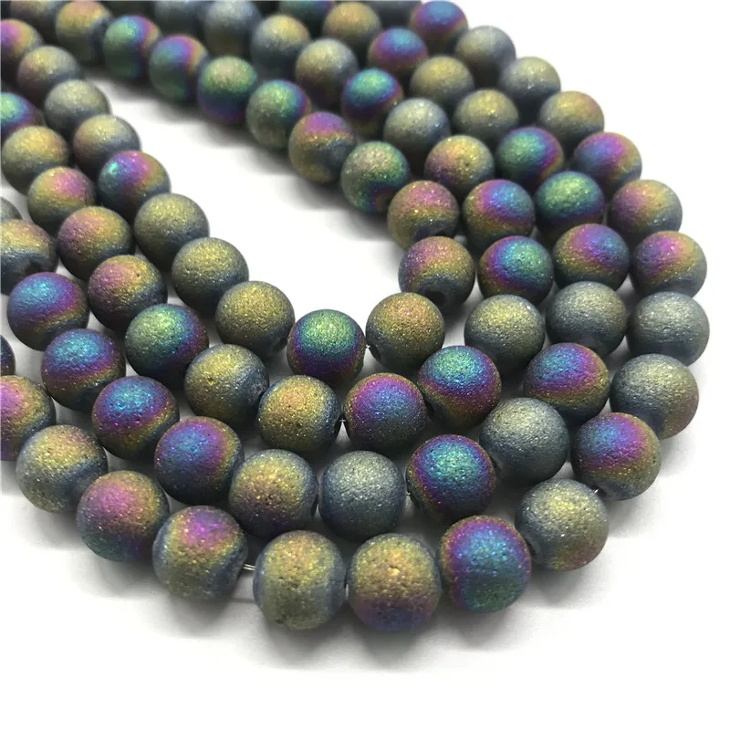 

6/8/10mm high quality frosted glass beads, round beads DIY jewelry makeing bracelet necklace #01