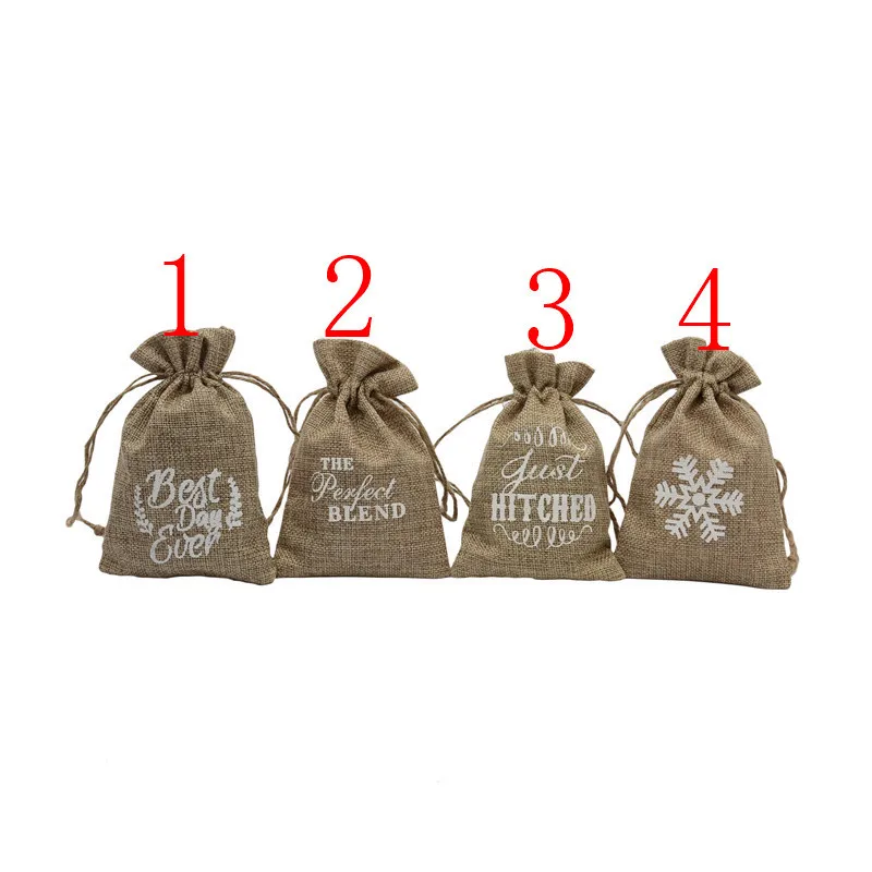 

50pc 10x15cm jute bags for Christmas with jute bags, from birthday party gifts, drawstring jute bags for candy