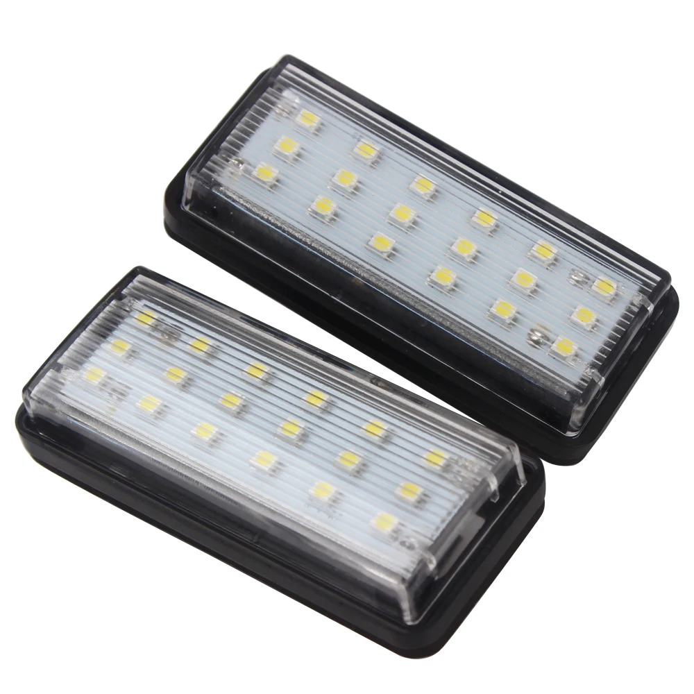 

2pcs LED Car License Plate Lights For Toyota Land Cruiser Prado Reiz Mark X Number Plate Lamp For Lexus LX470 LX570 Super Bright