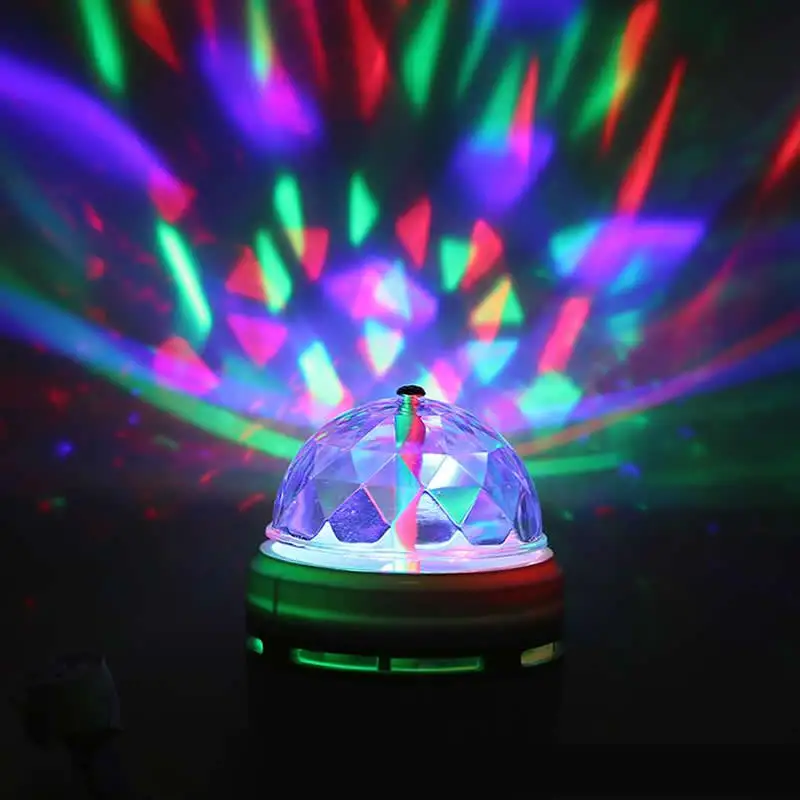 3 Вт E27 Светодиодная лампа с автоматическим вращением RGB Волшебная сценическая AC85