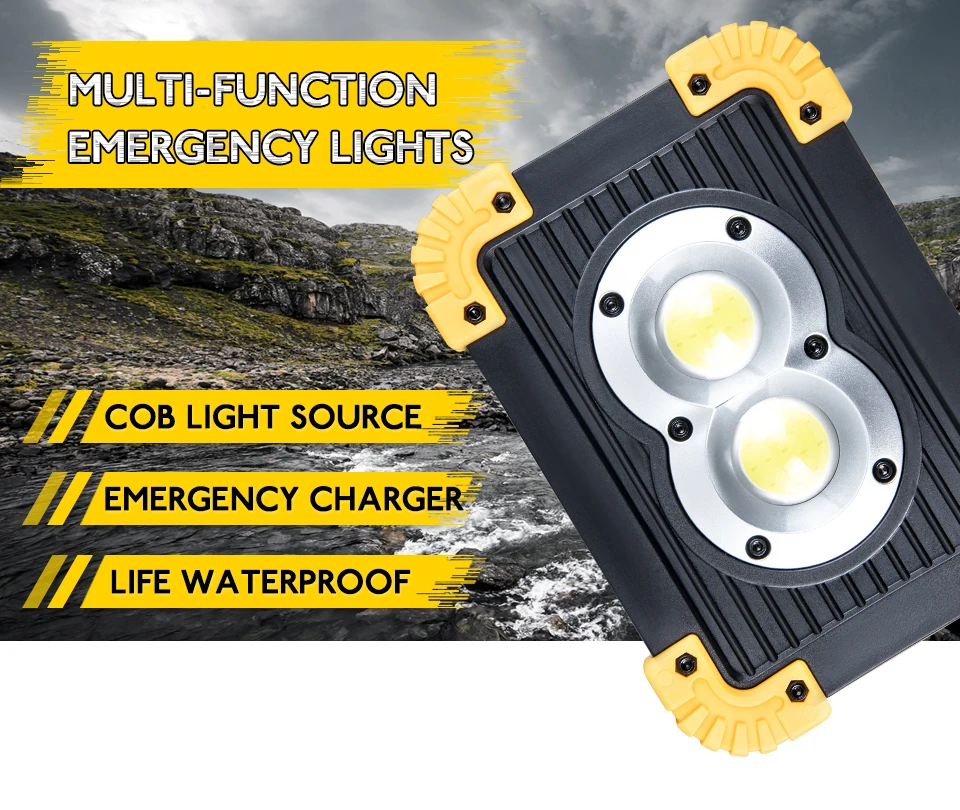 20W Portable Lantern Light USB RechargeableBattery Powered COB Floodlight Outdoor Camping Lawn Work Lamp Lantern LED Worklight (1)