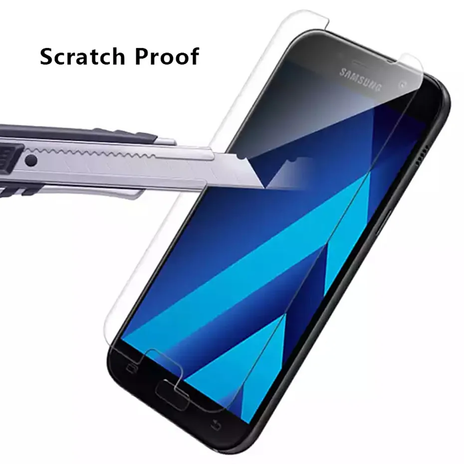 Ультратонкое защитное стекло 9h для samsung A5 2017 A7 A3 2016 закаленное экрана 2016|Защитные