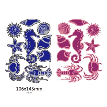 

Metal Cutting Dies Sea Horse Shell Dies Set Scrapbooking New Arrival 2019 Cards Making Craft New Die Cut New dies for 2019