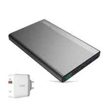 20000mAh Portable Power Bank Dual USB Type-C External Battery Charger Mobile Power Bank Digital Display For iPhone Xiaomi