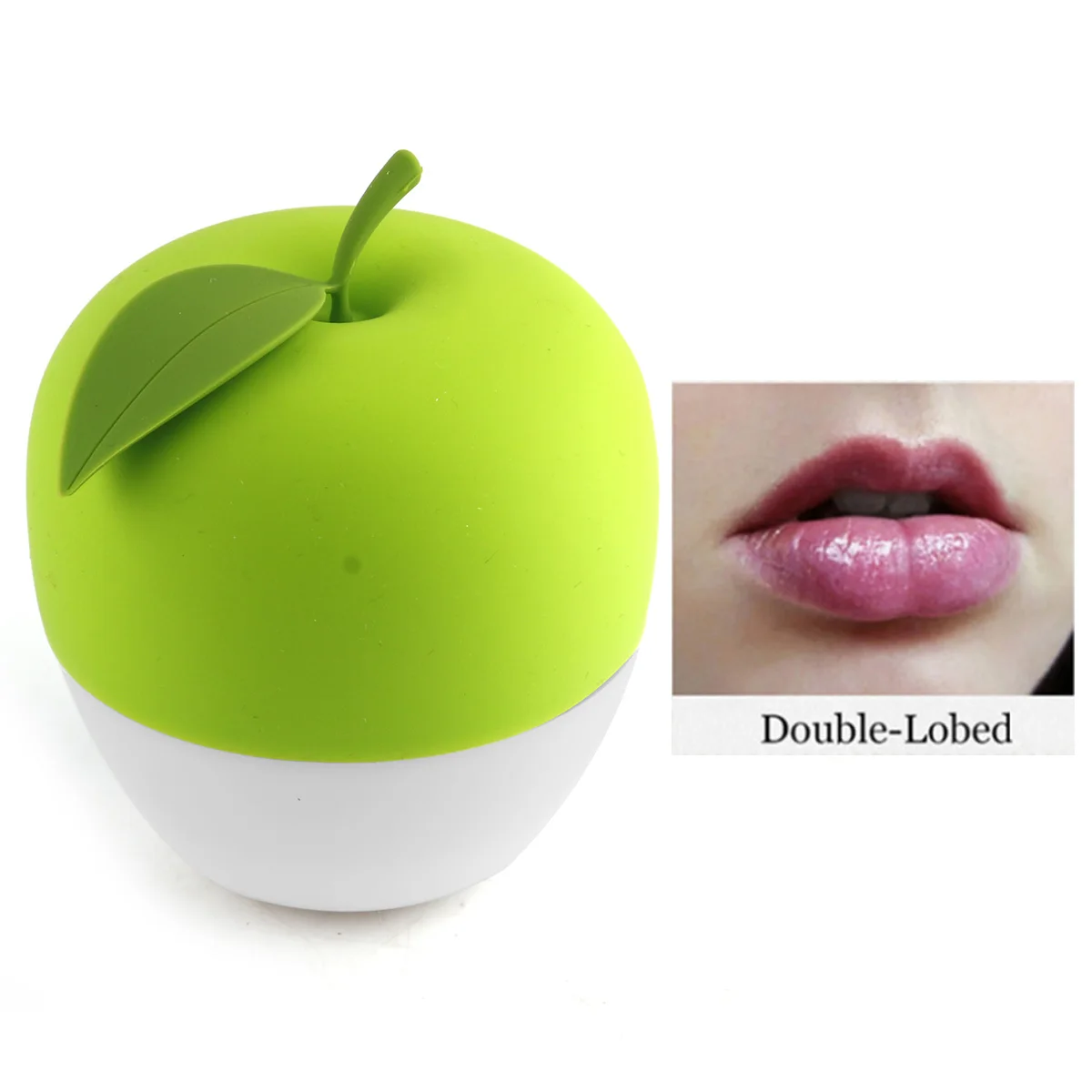 Сексуальная губная насадка увеличитель губ, присоска для губ, сексуальная полная губа, утюжок для ухода за губами, эластичные инструменты в форме яблока для девушек и женщин - Color: Double