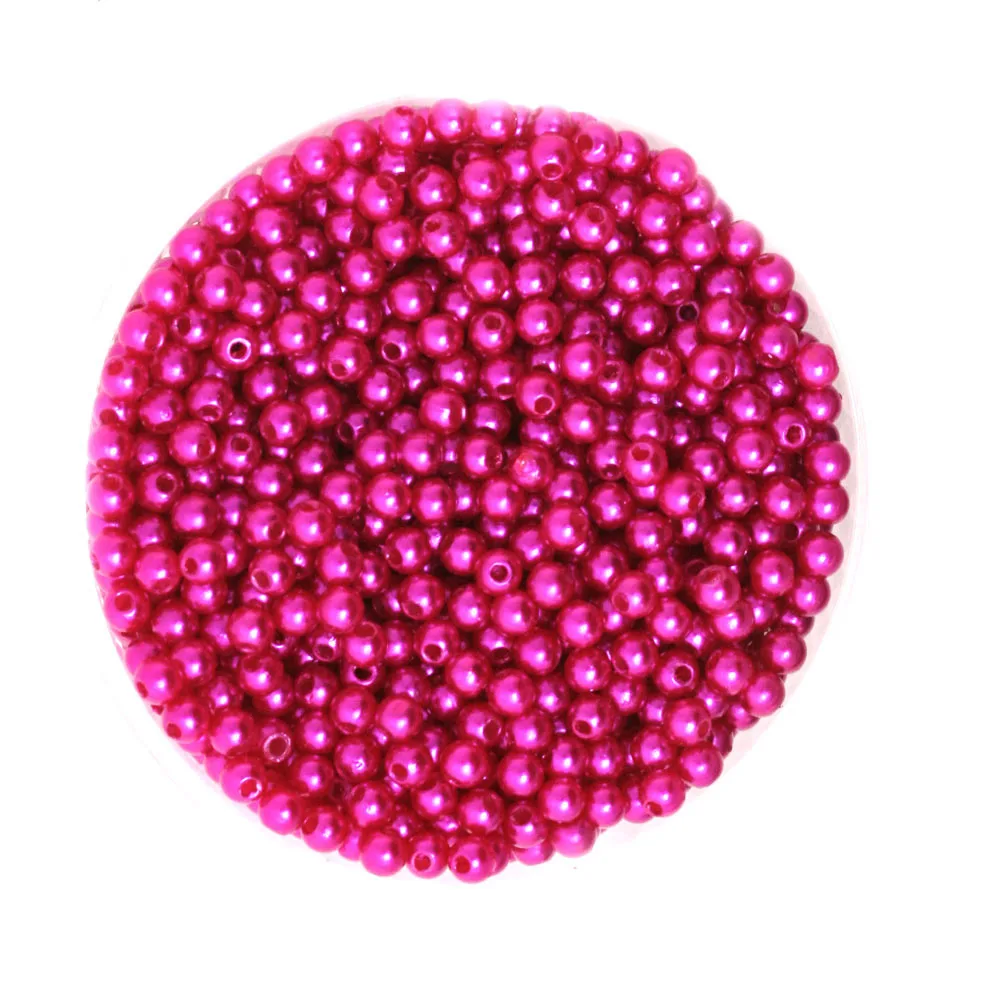 

Plastic 2000pcs/lot Fuchsia Color Imitation Pearl Round Beads 4mm Dia.Wholesale for DIY Jewelry and Necklace CN-BSG01-01FS