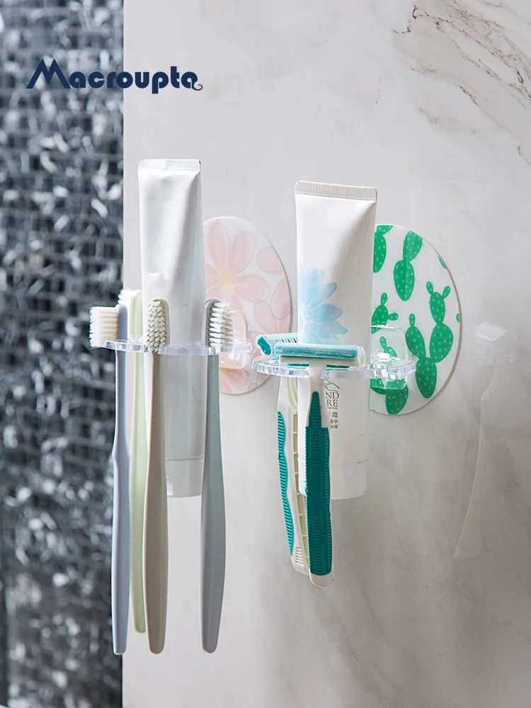 

1PC Plastic Toothbrush Holder Toothpaste Storage Rack Shaver Tooth Brush Dispenser Bathroom Organizer Accessories Tools