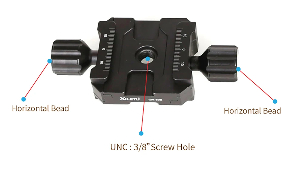 XILETU QR-50B алюминиевый сплав Штативная головка зажим двухсторонний Тип быстросъемная пластина зажим для ARCA SWISS