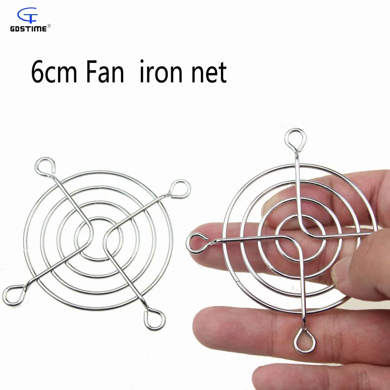 

Gdstime 10 Pcs 60mm Axial DC Fan Grill 6cm Fan Iron Net Silver Metal PC Finger Guard Protector for 60x60mm Cooling Cooler Fan