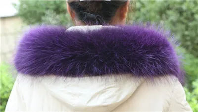 Роскошная Мода, воротник из натурального меха енота, зима, натуральный мех енота, шарфы, Женское пальто, шапка, капюшон, пушистая, теплая, негабаритная шаль - Цвет: F