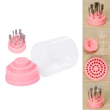 48 отверстий Держатель сверла для ногтей стенд с акриловой крышкой контейнер для хранения Маникюрный Инструмент 88