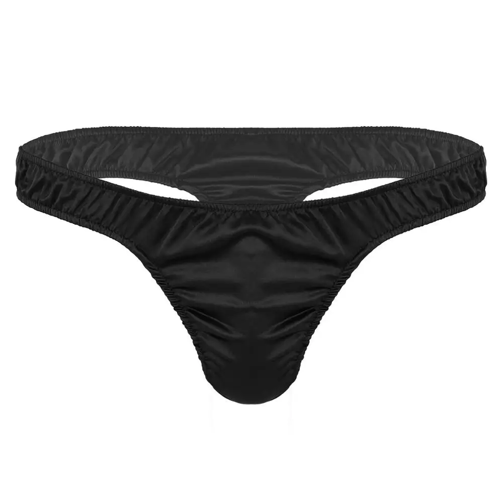 thumbnail image 1 of Lencería para hombre, bragas masculinas Gay, cordón para hombre, satén suave brillante, con volantes, Bikini de tiro bajo, suspensorio tipo Tanga, ropa interior, 1 of 5