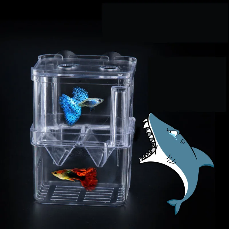 

Acrylic Fish Breeding Isolation Box Fish Tank Aquarium Breeder Box Double Guppies Hatching Incubator Aquarium Pet Supplies