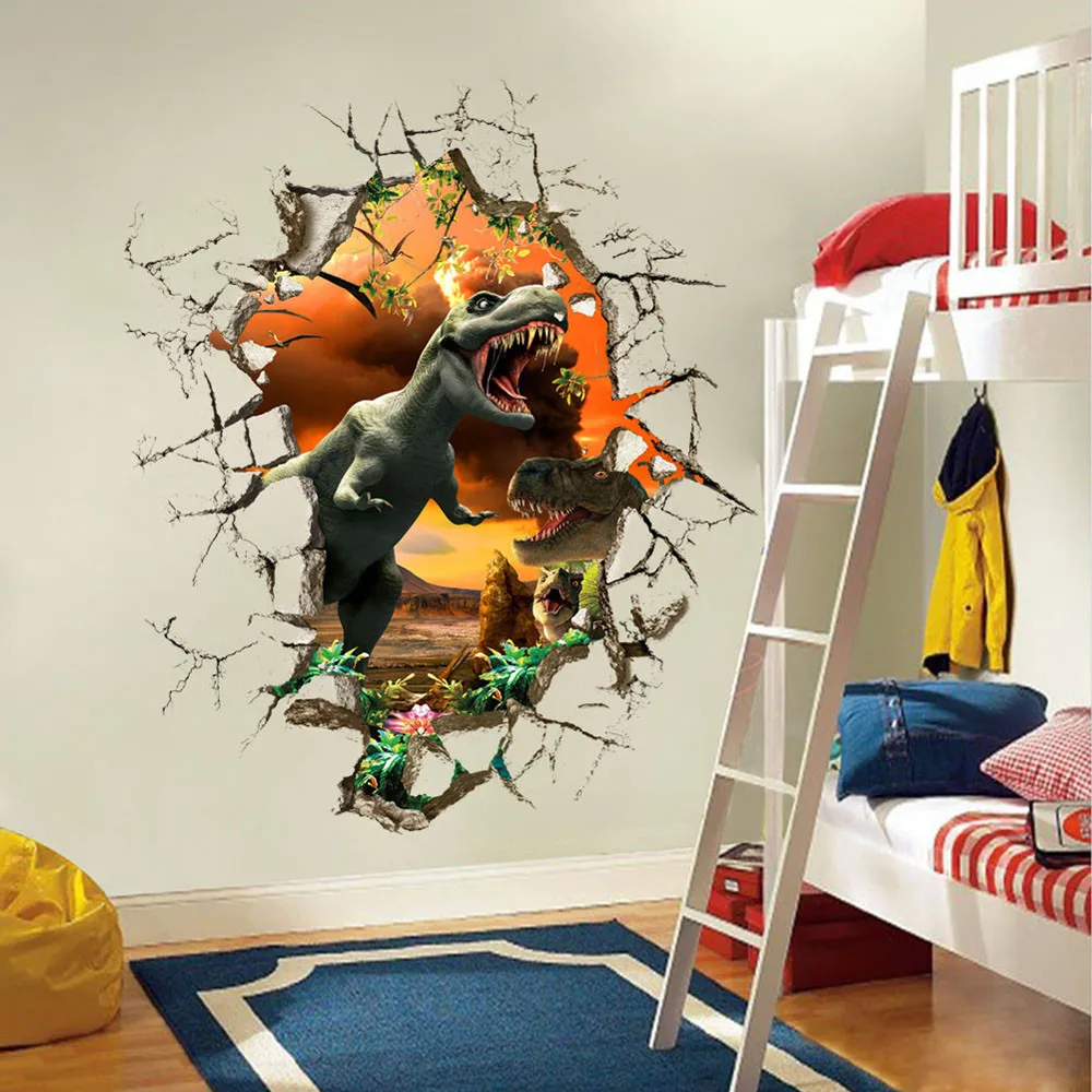 

dinosaur Wall Stickers Decals for kids rooms Art for Baby Nursery Room Home Decoration Kids Cartoon Poster christmas gift 18Oct