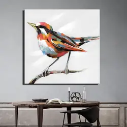 Современные птица масляной Картины Печать на холсте большой Размеры Красочный Абстрактный сороки холст Картины Животные плакат для
