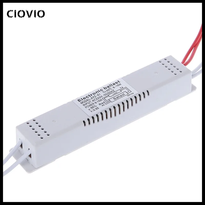 Blanc et Rouge JOYKK Ballast électronique pour Ampoules fluorescentes 8-16W AC220V pour Phare de T4 