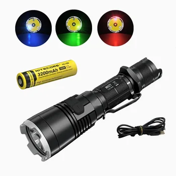 Online Nitecore MH27 Flashlight With Nitecore NL188 18650 3200mah Battery XP-L HI V3 LED 1000LM RGB LED High Bright Torch Waterproof